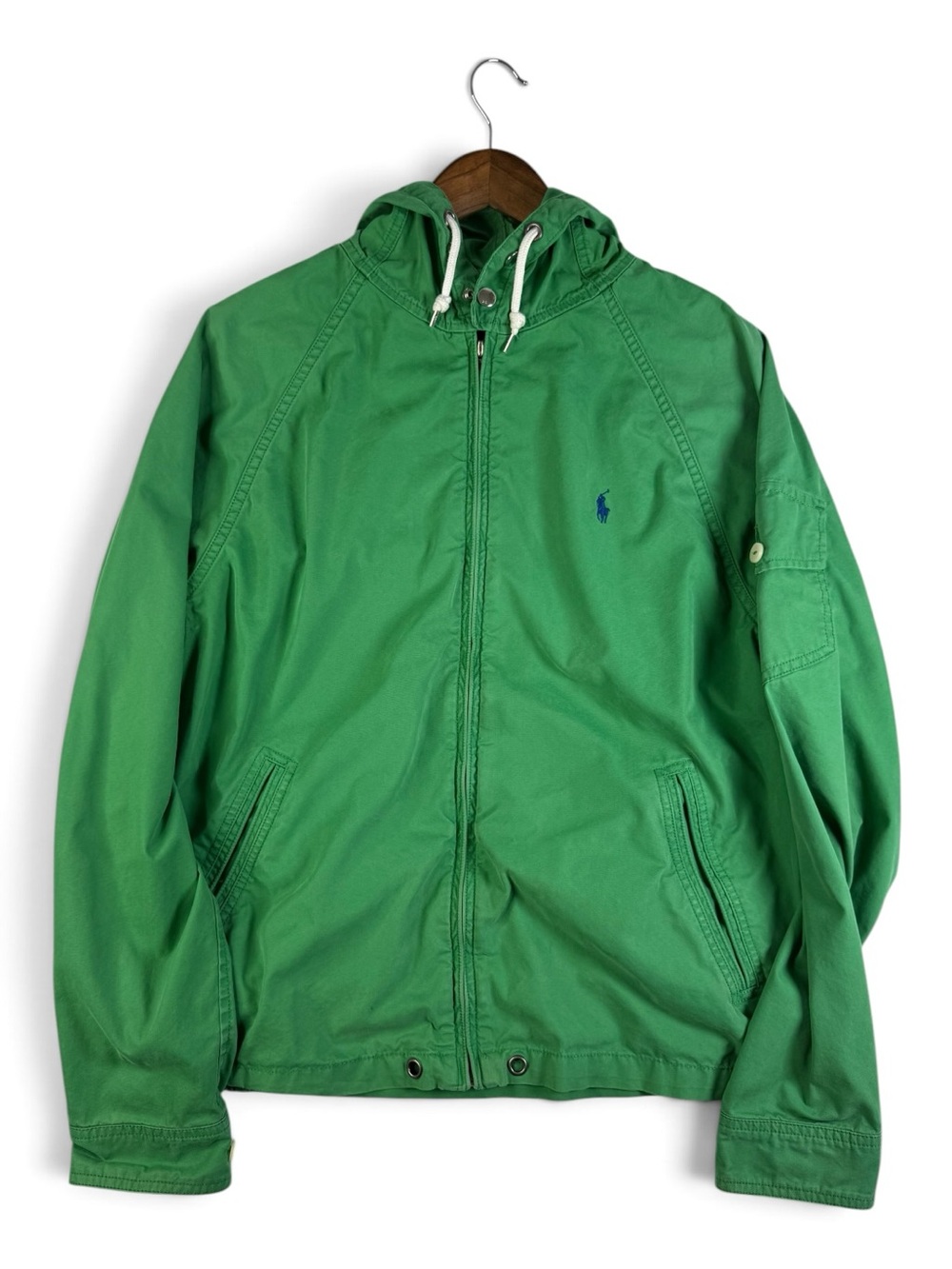 Polo Ralph Lauren Green Hooded Cotton Twill Jacket Men’s Large - Picture 11 of 11